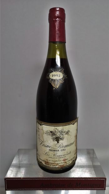 null 1 bottle VOSNE ROMANEE 1er cru "Les Beaumonts" - Lucien Jayer 1992

Stained...