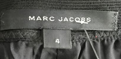 null MARC JACOBS Pantalon en lainage à carreaux marron ceinture élastique noire -...