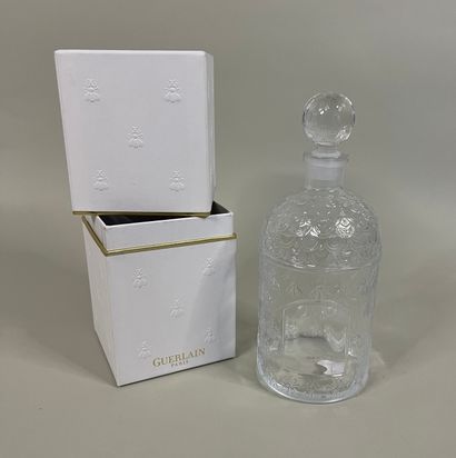 null GUERLAIN Transparent bottle in moulded glass with 5 rows of bees in its box