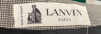 null LANVIN Paris Veste en lainage noir et blanc à empièçements prince de Galles...