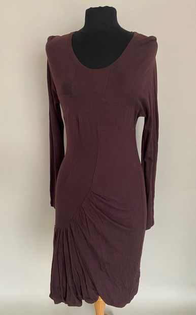 null MARITHE FRANCOIS GIRBAUD Robe en jersey chocolat - Taille indiquée 38