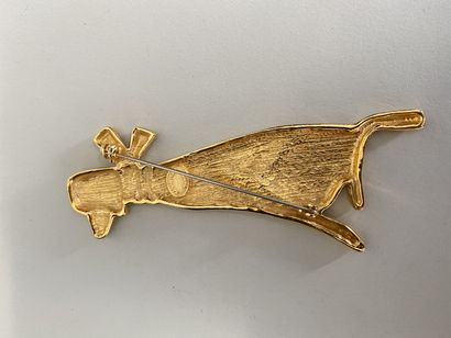 null HANAE MORI Paris Broche caniche en métal doré amati - signée

Ht 10,5cm