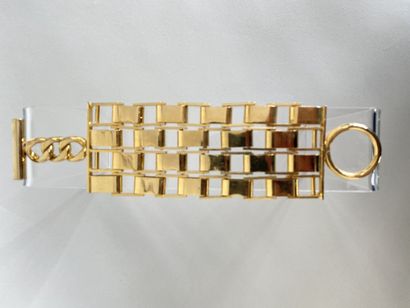 null CHANEL Chenille bracelet in gold plated metal - unsigned 

18x5,5cm