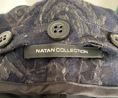 null NATAN Collection Belgium Veste en matière composite noire à ramages damassés...