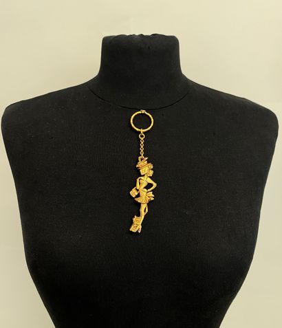 null CHRISTIAN LACROIX Porte clef élégante en métal doré - monogrammé 

Ht 12cm