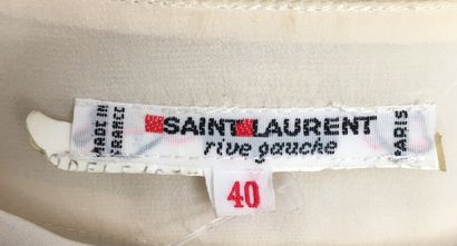 null SAINT LAURENT Rive Gauche Chemisier à devant plissé en soie ivoire Taille 40

(petite...
