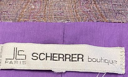 null SCHERRER Boutique Paris Tailleur en matière composite parme et brun à motifs...