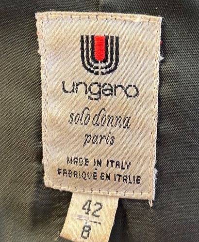 null UNGARO Made in Italy Veste en lainage à carreaux bruns et verts - taille indiquée...
