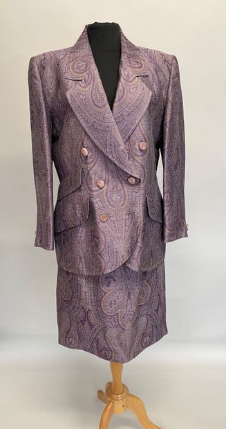 null SCHERRER Boutique Paris Parma and brown composite suit with Persian motifs -...