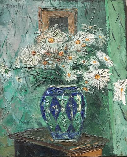 null ROBERT DANSLER (1900-1972) Bouquets de fleurs huile sur panneau et sur toile,...