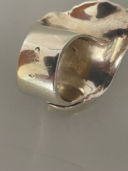 null Ring folds silver 925 thousandths Weight 34.1g TDD 53.5 not signed