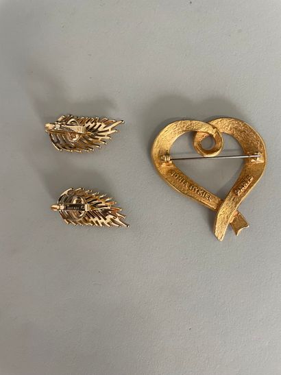 null SONIA RYKIEL Paris Heart brooch in gold plated metal - signed 5x5cm

TRIFFARI...