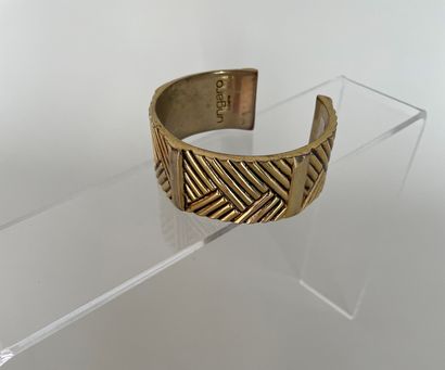 UNGARO Paris Open rigid bracelet in patinated...