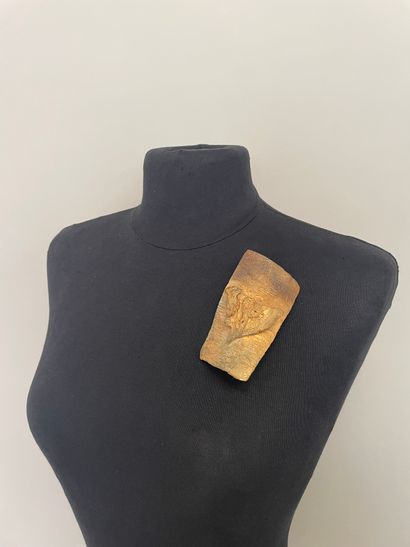 CHRISTIANE BILLET Bark brooch in bronze with...