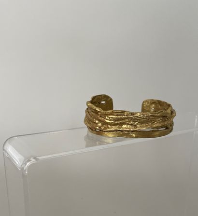 null RICK OWENS by CHRISTIANE BILLET Bracelet openwork gilded bronze rush signed...