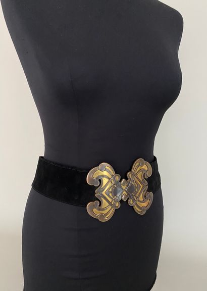 null YVES SAINT LAURENT par DENEZ Ceinture boucle papillon de style Art Nouveau en...