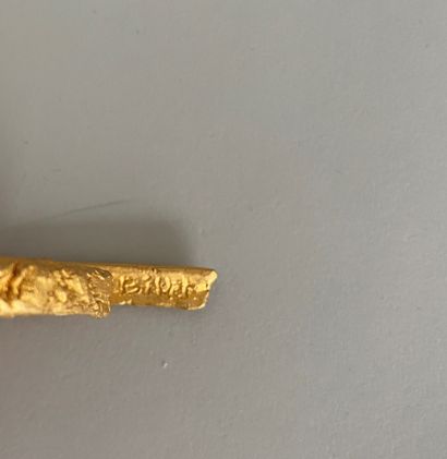 null CHRISTIANE BILLET Gilt bronze twig bracelet signed Length 10,5 and diameter...