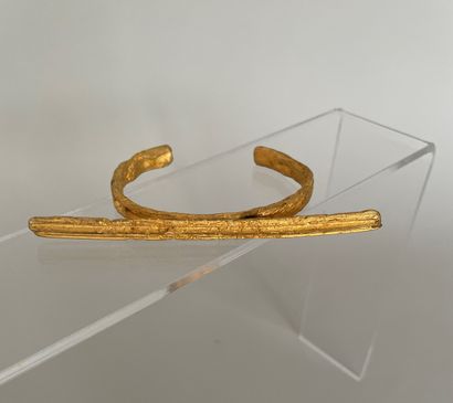 null CHRISTIANE BILLET Gilt bronze twig bracelet signed Length 10,5 and diameter...