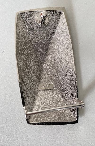 null THIERRY MUGLER Nickel-plated belt buckle - signed 

9x4cm