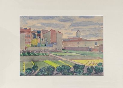 null 
MARCEL LENOIR (1872-1931)




View of a city




Watercolour




Signed upper...