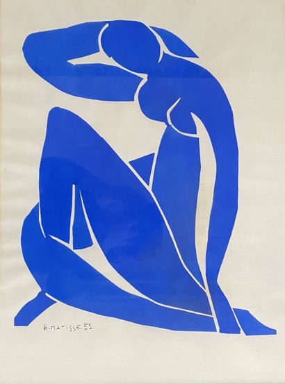 null HENRI MATISSE (1869-1954) Blue Nude II Stencil Reproduction - Musée national...
