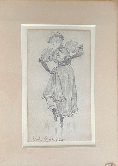 null Attributed to Walter BOODLE (1859-1914) Character studies 2 pencil drawings...