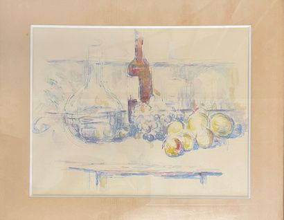 null 20th century school Composition of fruits and carafe unsigned watercolour 

42...