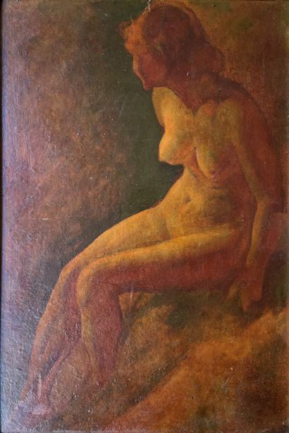 null In the style of ETTY Female nude oil on cardboard - unsigned

44,5x29,5cm