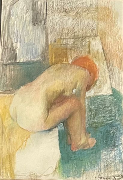 null W.THOMSON Woman at her toilet pastel - signed and dated 70 lower right 

54...
