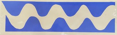 null After MATISSE circa 1952 The wave stencil print framed under glass 

29x89cm...