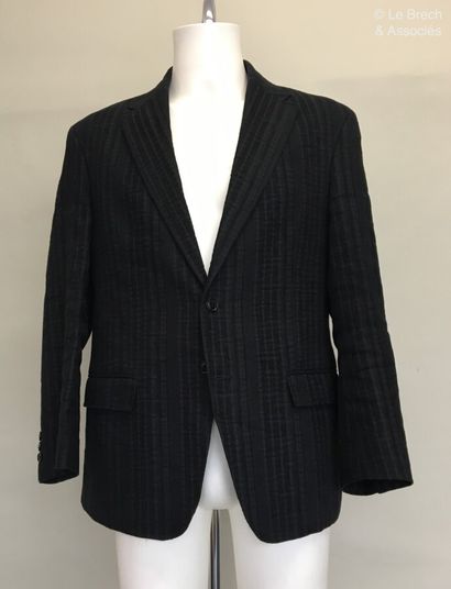 null KENZO Tone-on-tone stripe cotton jacket with silk lining - Size indicated 5...