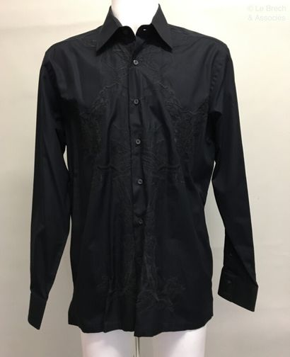 null CHRISTIAN LACROIX Cotton shirt with black embroidered front - Size indicated...