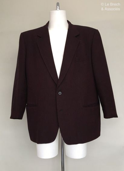 null FRANCESCO SMALTO Made in Italy Jacket wool with burgundy and black herringbone...