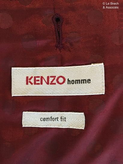 null KENZO Tone-on-tone stripe cotton jacket with silk lining - Size indicated 5...