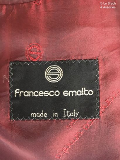 null FRANCESCO SMALTO Made in Italy Jacket wool with burgundy and black herringbone...