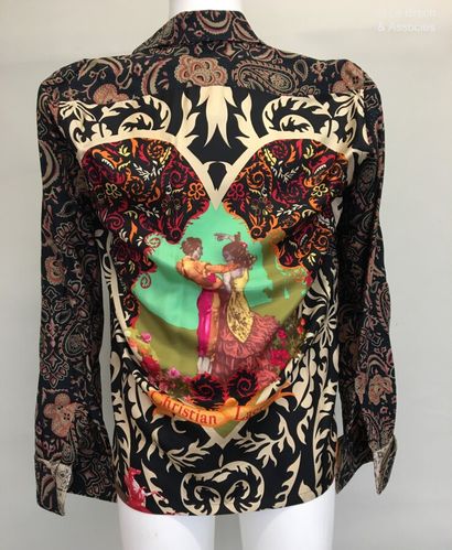 null 
CHRISTIAN LACROIX Cotton and silk printed shirt with cuffs - Size seems to...