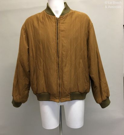 null Cognac peach skin cotton zipped jacket - Size seems to fit 52