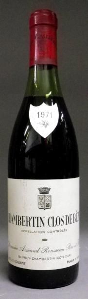 null 1 BOUTEILLE A.ROUSSEAU- CHAMBERTIN CLOS DE BEZE 1971.ETIQUETTE TRES LEGEREMENT...