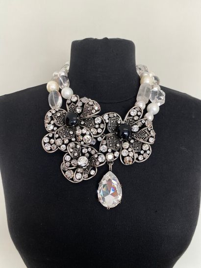 PHILIPPE FERRANDIS Necklace with 2 rows of...