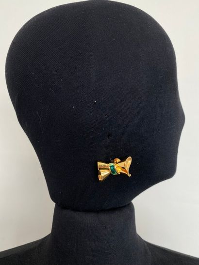 LANVIN Germany Pair of bow ear clips in gold...