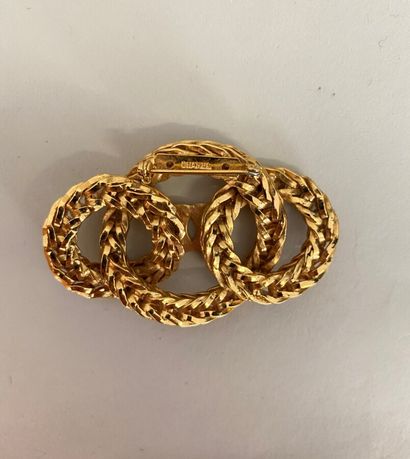 null CHANEL 3 rings brooch in metal with the brand's number - signed 

4x6,5cm