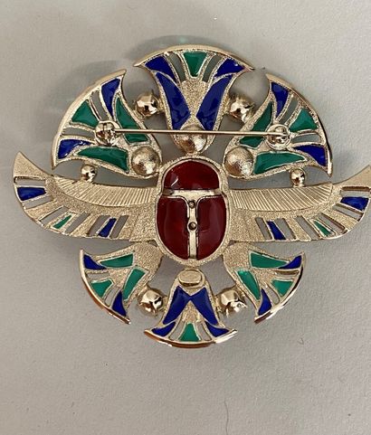 null CHANEL Made in France Fall 2019 Egyptian brooch with the brand's logo in metal...