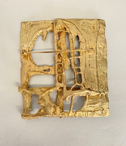 null CHRISTIANE BILLET Abstract brooch in gilt bronze signed and numbered 6/8

8...