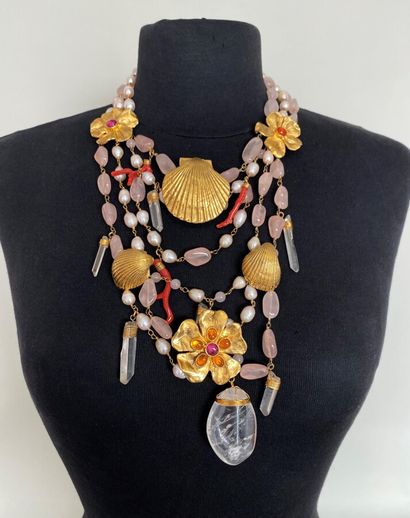 GOOSSENS Paris Necklace drapery shells and...
