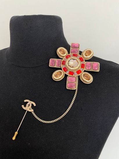 CHANEL Made in France Spring 2002 Cross pendant...