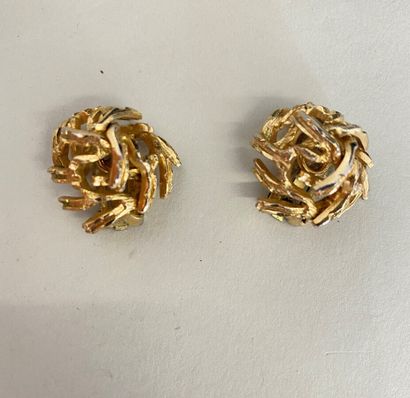null GROSSE Germany 1966 Pair of gold-plated twig ear clips - signed

Diameter 2...