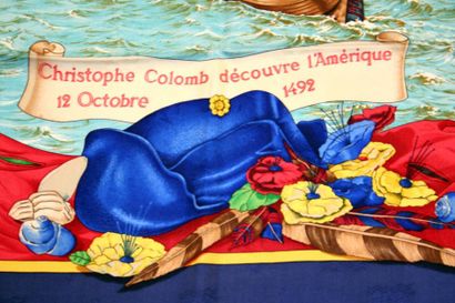 HERMES Paris "Christophe Colomb découvre L'Amérique" par Carl de Parcevaux Carré...