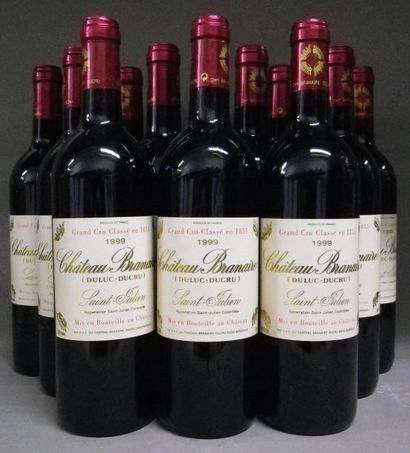 null 12 Bouteilles BRANAIRE DUCRU 1999 Caisse bois d'origine