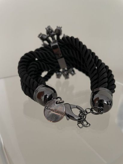 null CHRISTIAN LACROIX Bracelet with black passementerie and black and translucent...