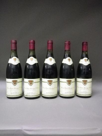 null 5 BOUTEILLES NUITS ST GEORGES 1er CRU BOUHEY 1983.